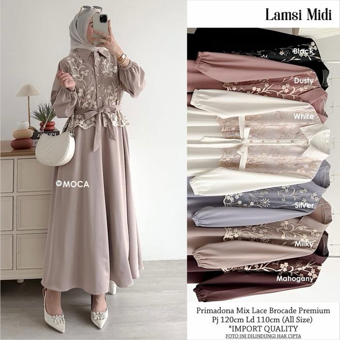 LAMSI MIDI GAMIS BROCADE Primadona Mix Lace Brocade Premium
