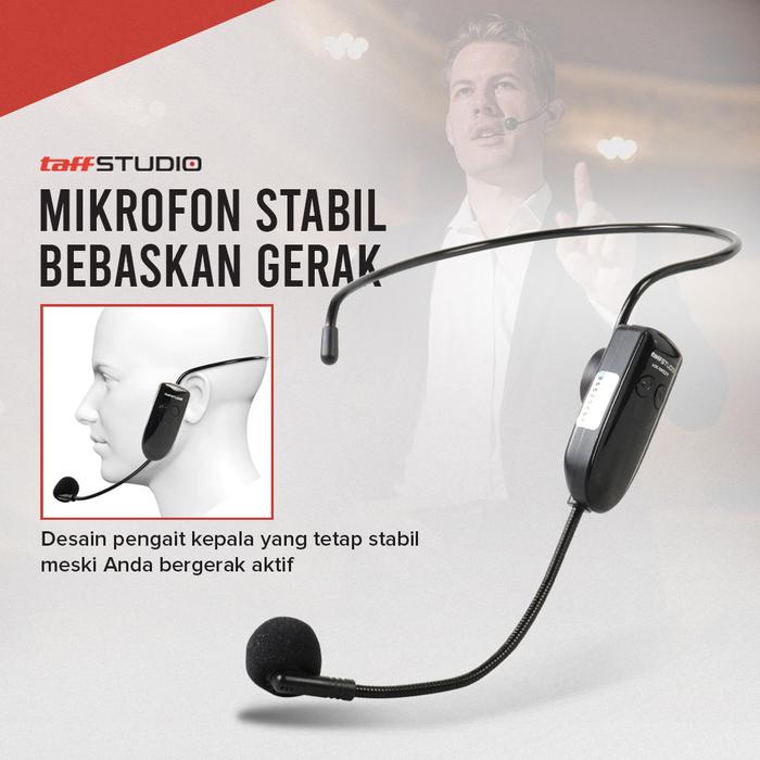 GrandMall - Mikrofon Wireless Headset | Wireless Microphone 2.4GHz | Headset Transmitter