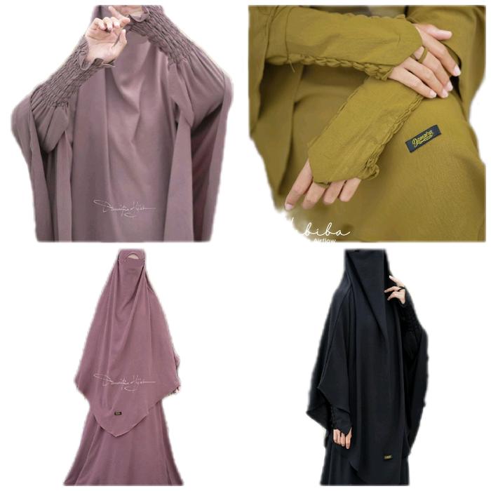 Gamis Set Habiba French Khimar Warna Lime By Damaira