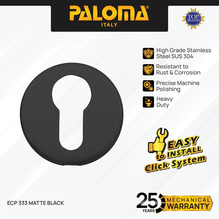 PALOMA ECP 333 Ring Kunci Silinder Pintu Escutcheon Stainless Steel SUS 304 SUS304 Matte Black Hitam