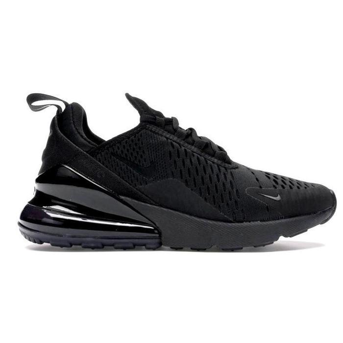 Sepatu Lari Nike Air Max 270 Triple Black Mens Running Original / Sepatu Sekolah Hitam