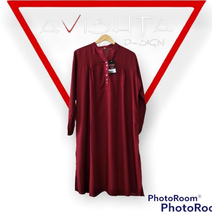 Terbaik Tunik Polos Rayon Merah Maroun Tunik Katun Rayon Tunik Polos Jumbo Lasenta By Avishta D-Sign