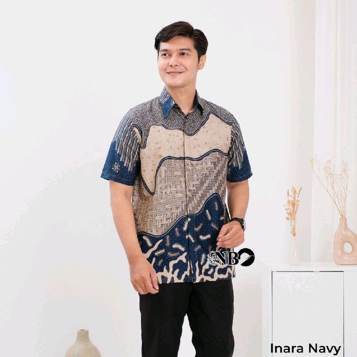 atasan hem batik lengan pendek pria dewasa katun premium Nyaman kemeja Baju priaburgundy Abstrak sol