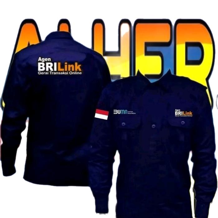 bisa request nama tanpa biaya tambahan kemeja agen brilink baju agen brilink seragam agen brilink ke