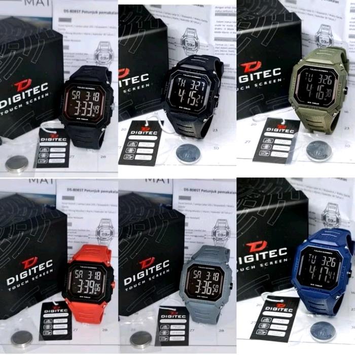 DIGITEC 8085T touchscreen jam tangan Pria digital strap Rubber Original