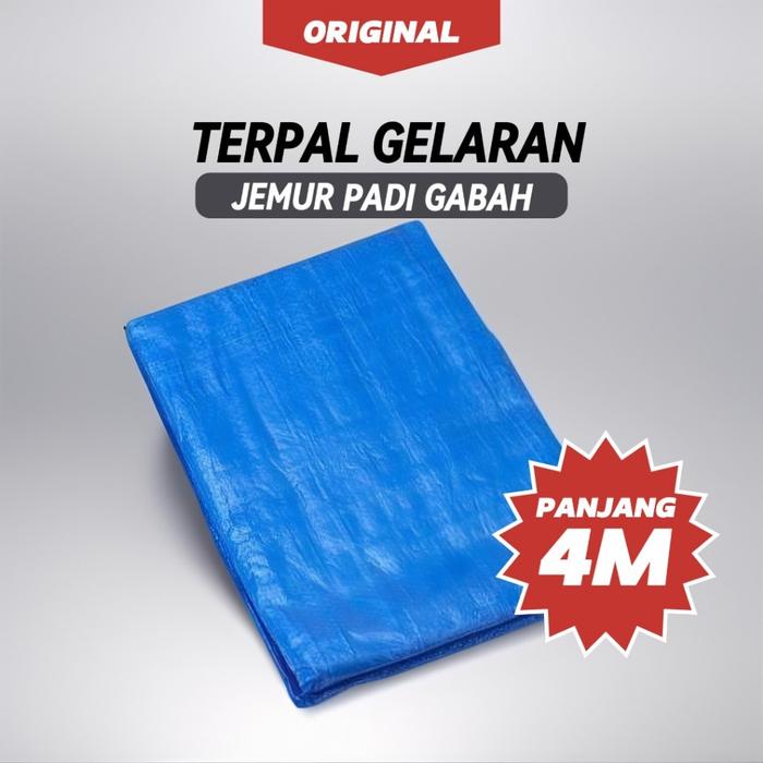Terpal Plastik Lembaran Hamparan Jemur Padi Gelaran Gabah