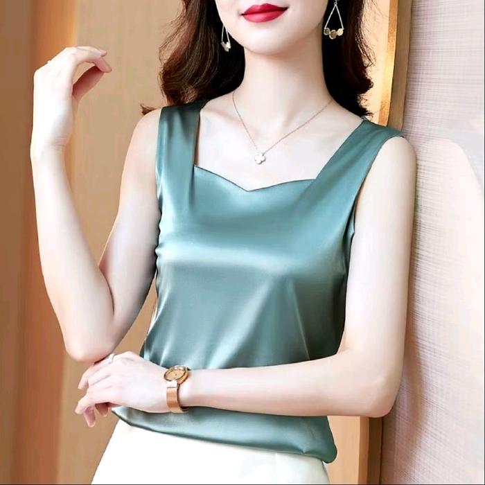 COD ATASAN MAYA INNER TANKTOP TUBE SATIN/VELVET  WANITA KOREA CANTIK TERBARU CASUAL BAJU DEWASA ELEG