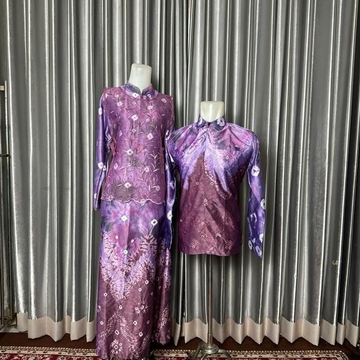 COUPLE  GAMIS, KEMEJA JUMPUTAN HANDMADE ASLI  PALEMBANG Setelan Dress Lebaran Keluarga