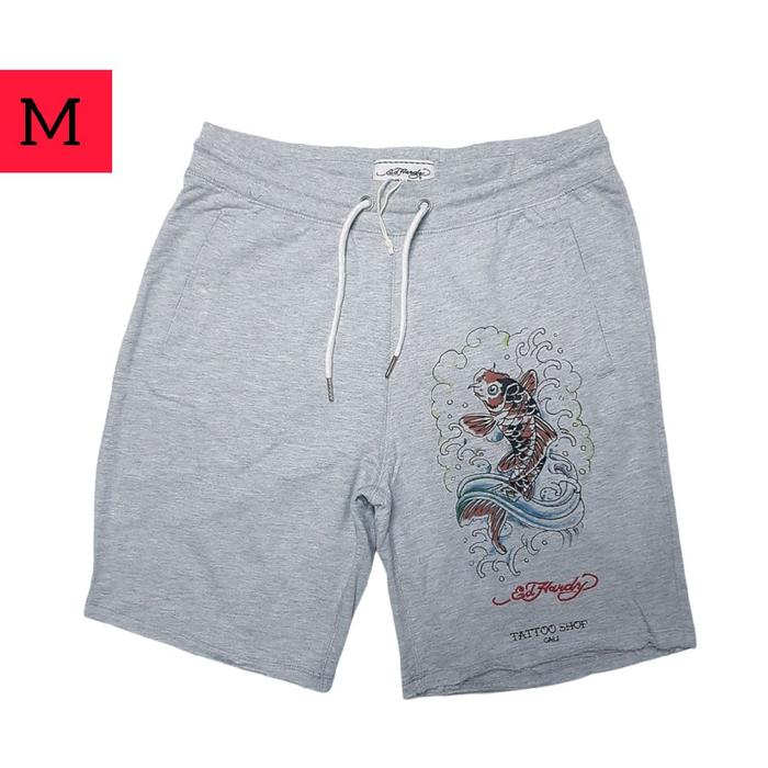 Celana pendek sweat ED HARDY - Koi Fish Tattoo ( size M )