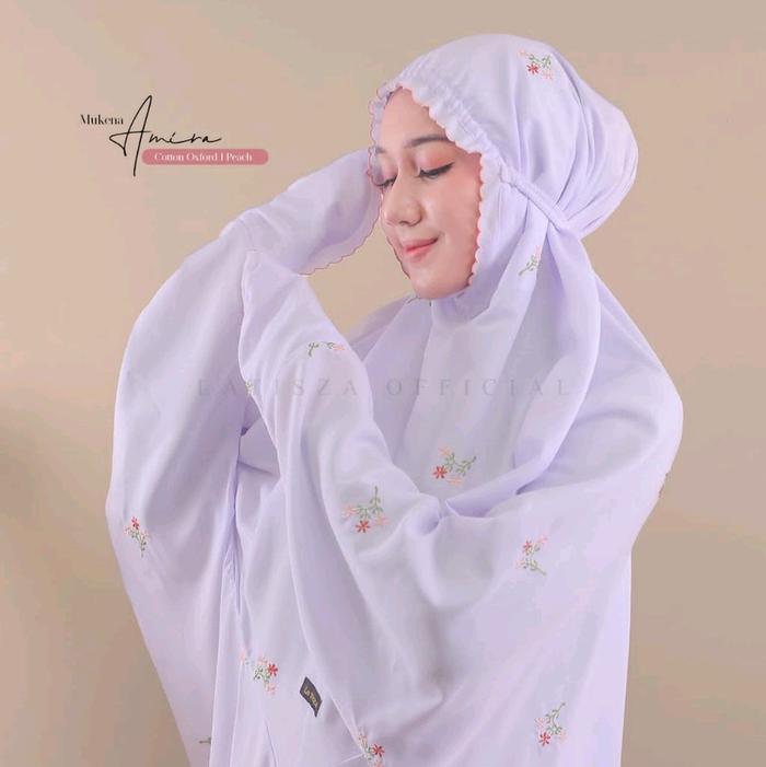 MUKENA LAJURAN AMIRA LATISZA HIJAB Bordir