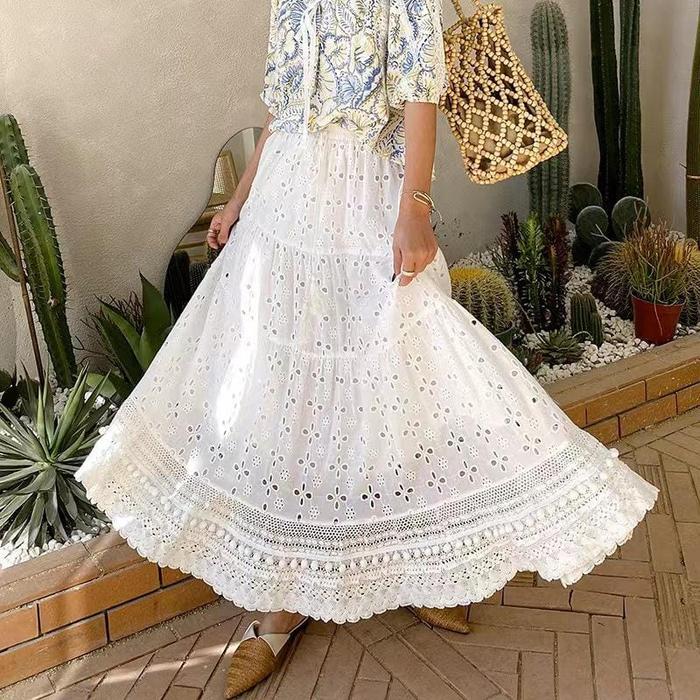GUYS BELII LEXY white cotton skirt woman premium / rok pantai wanita / beachwear skirt woman / rok p
