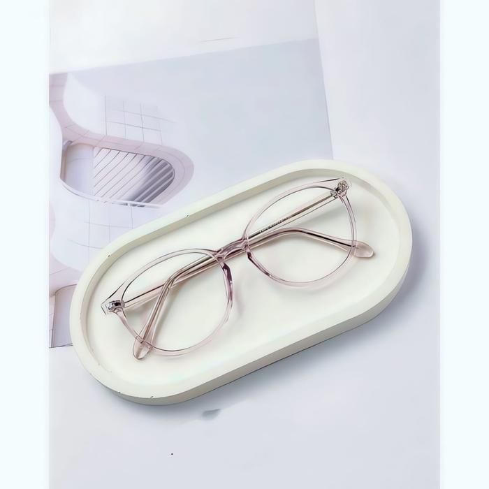 Kacamata Bahan Plastik Lentur Bentuk Oval Korean Style y808