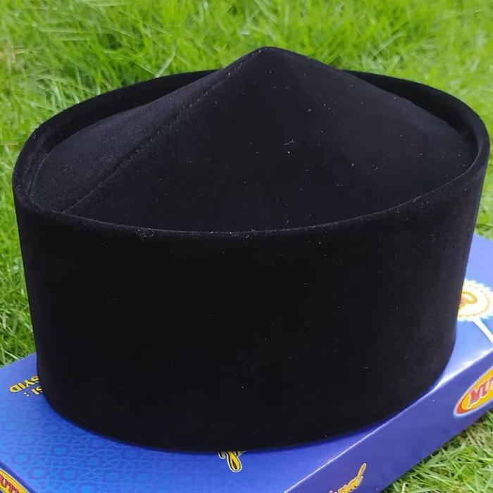 Kopiah songkok motif baru cinghu model bulat Hitam