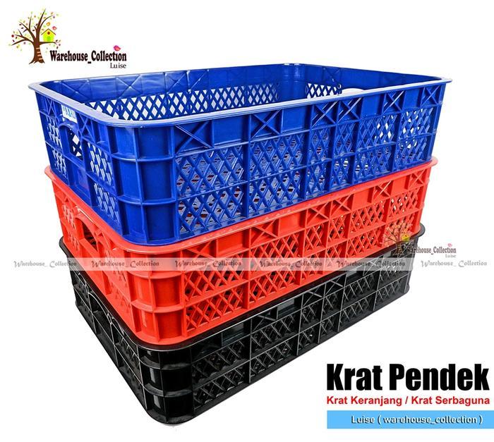 KRAT PENDEK PERSEGI PANJANG/ KRAT INDUSTRI PENDEK/ KERANJANG ROTI & BUAH SERBAGUNA/ KRAT KHADO