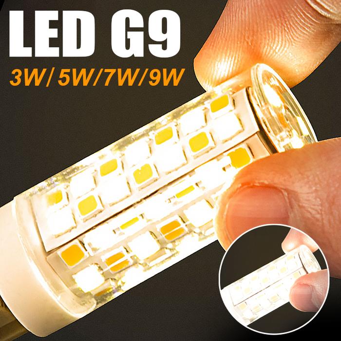 Terlaris, 5 Buah Bohlam Lampu LED G9 6000K Lampu Halogen Putih 3W 5W