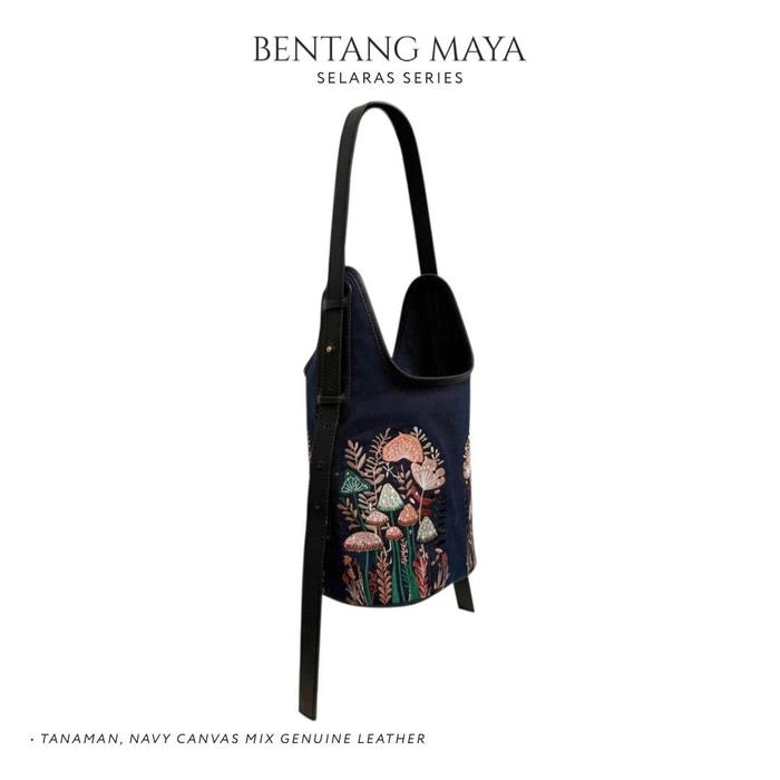 Bentang Maya Selaras Totebag Timeless Premium Local Bag  Canvas Mix Leather Tas Wanita Tas Elegant