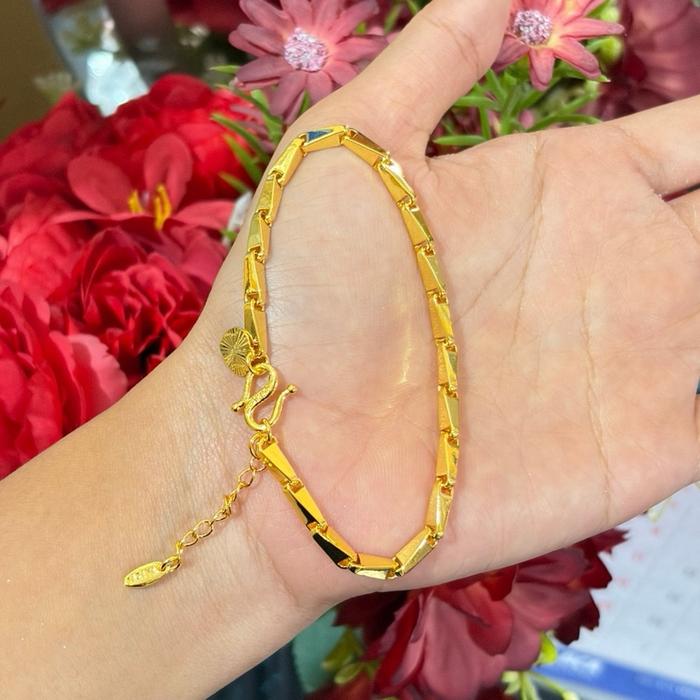 Gelang padi kopong lapis emas