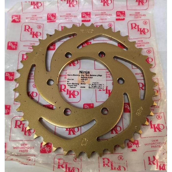 Sprocket Gir Gear Blkg Belakang 428 42 kawasaki ninja R RR 150 428-42 indopart indo part NO SSS TK R