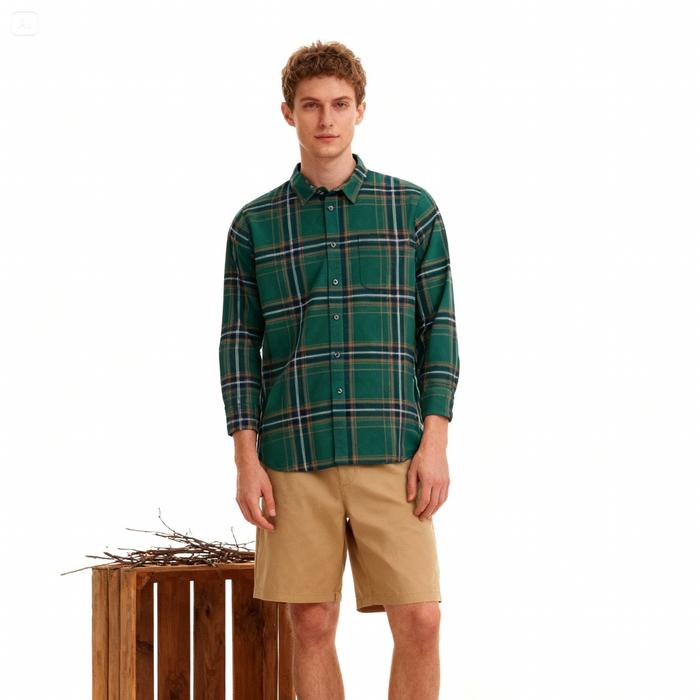 C&B Men Kemeja Flannel Pria Original - Baju Outdoor Pria Branded CB713