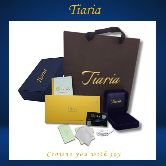 Ready Cincin Berlian Moisanit /zircon 2-3gram 9K White Gold/Platinum Plated Silver Titanium - TIARIA