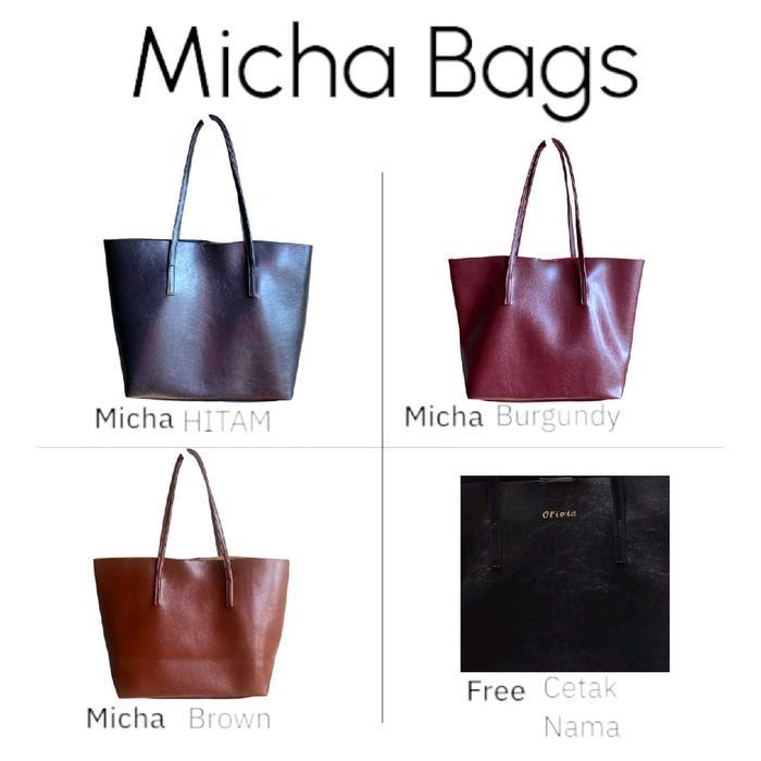 Tas Totebag Wanita Micha / Gratis Cetak Nama Tote Bag