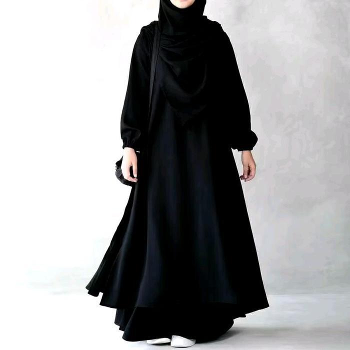 Tunik Zhafira Dress Zhafira Baju Muslimah Syari Terbaru Wudhu friendly