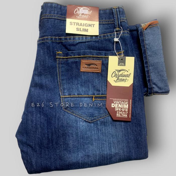 Celana Jeans Pria Denim Nyaman Panjang Semi Slimfit Big & Tall Gray 2024 Dark Stretch Light - Kualit