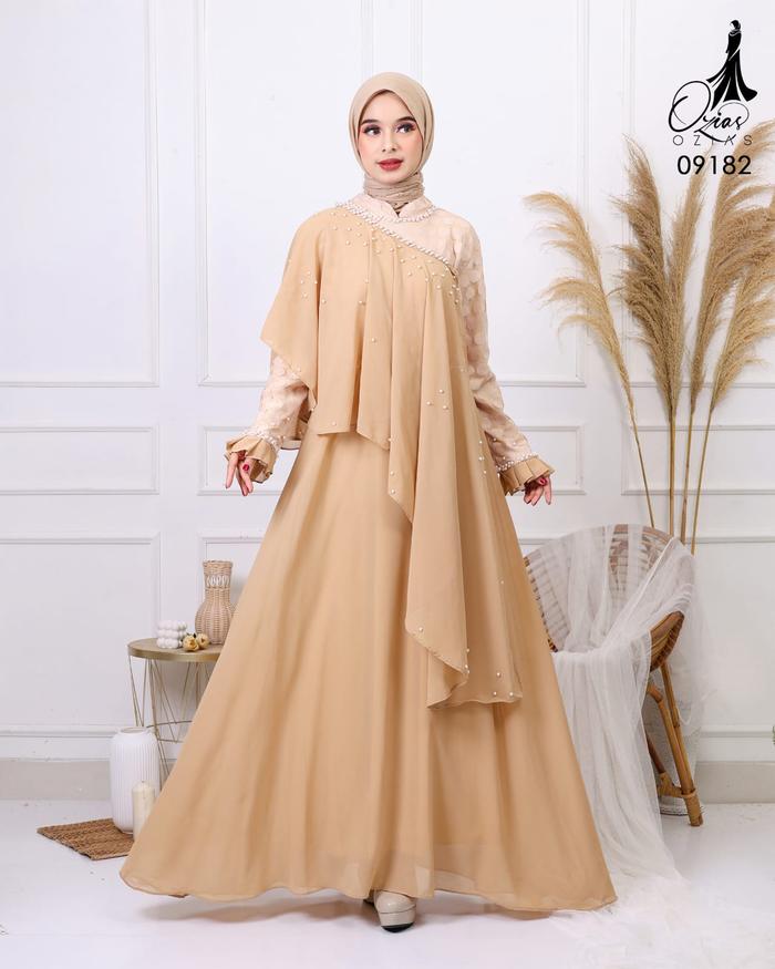 GAMIS OZIAS CERUTY POLKA 09182 I Gamis Pesta 10 in 1 I Gamis Muslimah Nyaman Panjang