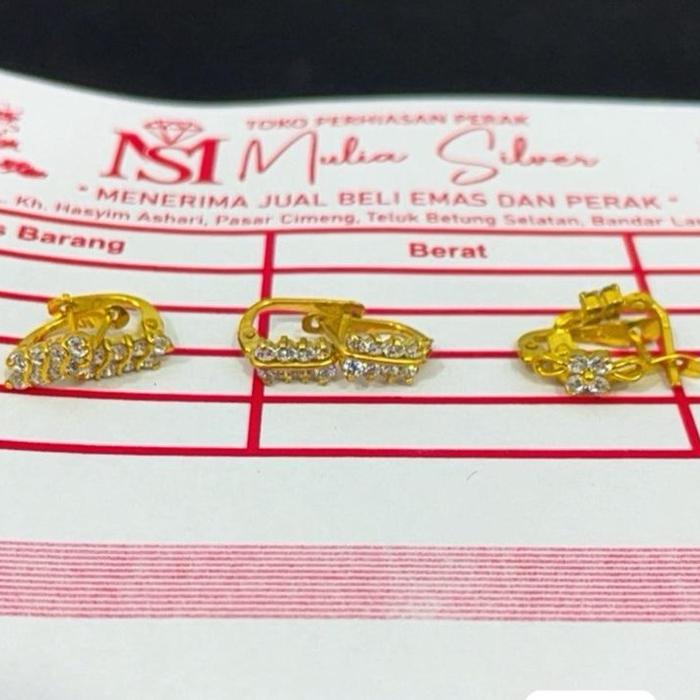 Anting dewasa emas muda anting emas mode mata