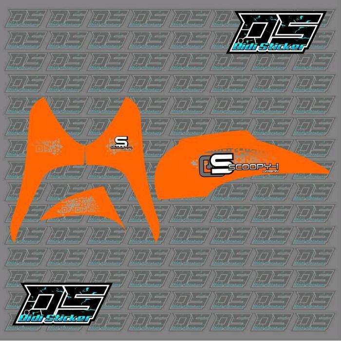 STRIPING TRANSPARAN SCOOPY KARBU BARCODE CUSTOM [NTS]