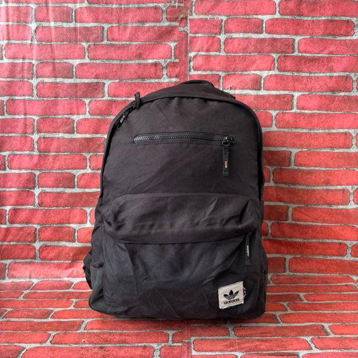 TAS RANSEL ADIDONG PRIA WANITA SECOND BRANDED HITAM KANVAS / TAS BACKPACK PRIA WANITA ADIDONG KANVAS