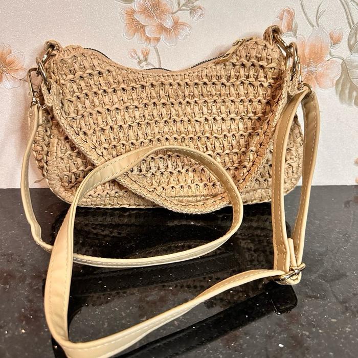Primark Tas Anyaman Wanita Selempang Model Sekon Baik Cocok Untuk Gaya Harian