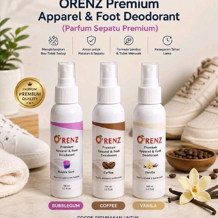 Orenz Parfum Sepatu Tas dan Helm Premium Deodorant Laundry