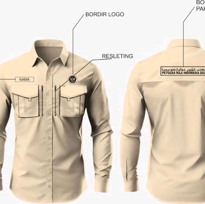 terbaru kemeja tactical petugas haji Indonesia baju tactical petugas haji ini kemeja petugas haji ba