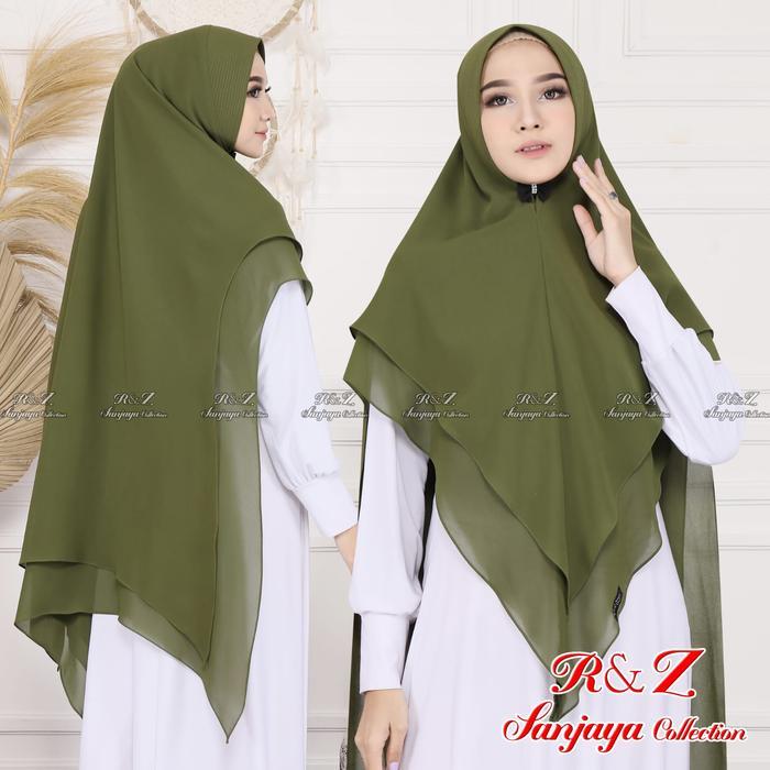 PROMO!! Kerudung Ceruty 2 Layer Sahla Syari/Khimar 2 Layer Sahla Jumbo/Hijab Insta Sahla Jumbo/Jilba