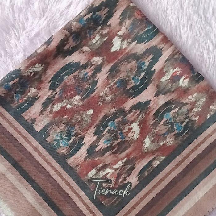 Hijab Polywool Tebal Hijab Segi Empat Tierack Motif