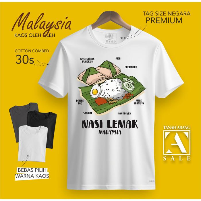 [COD]KAOS OLEH OLEH MALAYSIA PENANG PAKAI TAG LABEL MALAYSIA ASLI BAJU SOUVENIR PREMIUM GIFT