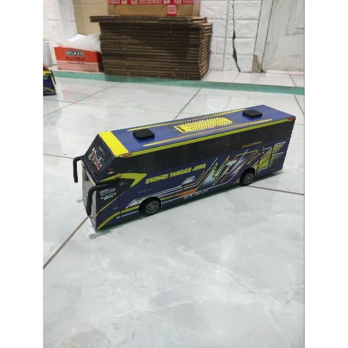 Miniatur Bus Telolet Basuri STJ Draka Full Lampu