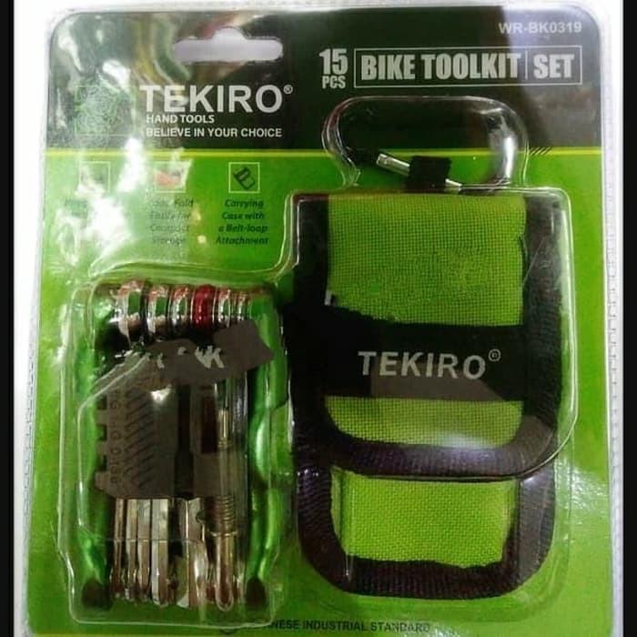 Kunci Sepeda Lipat Set 15Pcs Bike Toolkit Set Tekiro