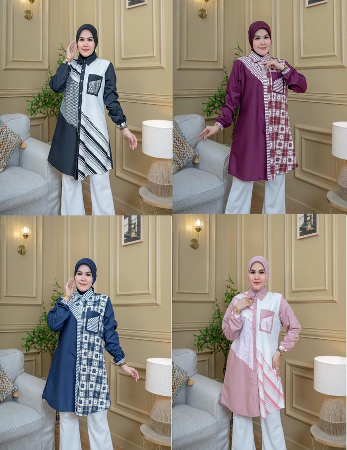 TUNIK katun jepang original motif printing terbaru Rubama