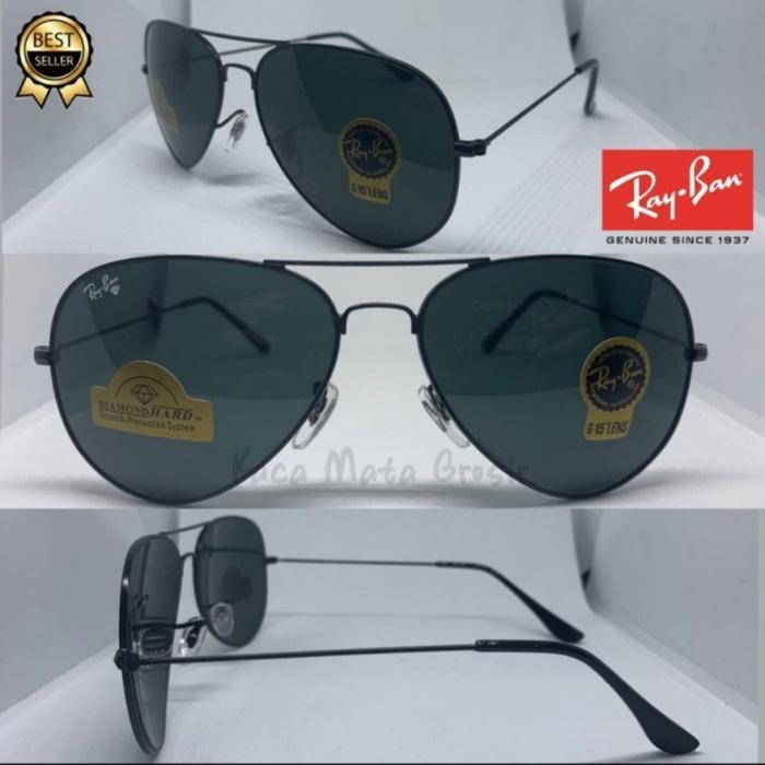 Kacamata Hitam Pria Rayban 3026/3025 Aviator Lensa Kaca Anti UV&Gores