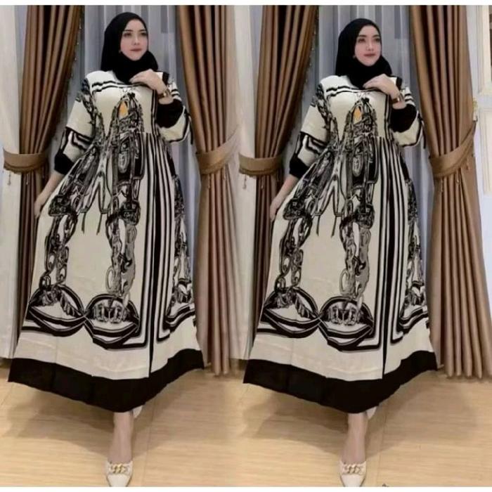 Dress anjani daster midi rayon viscose premium busui COD