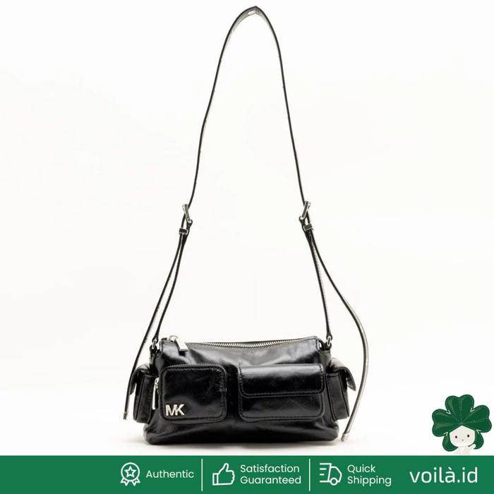 Voilaid Dakota Small Leather Shoulder Bag Black