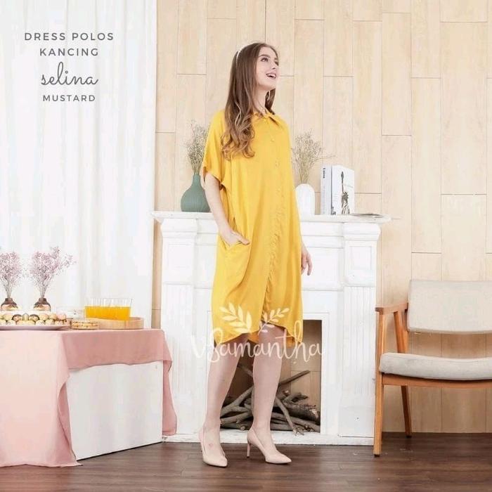 HOMDRESS/DASTER KEKINIAN TERBARU ANDIN COD Wanita Atasan Bumil Busui Kancing Kain Samping Cantik Kat