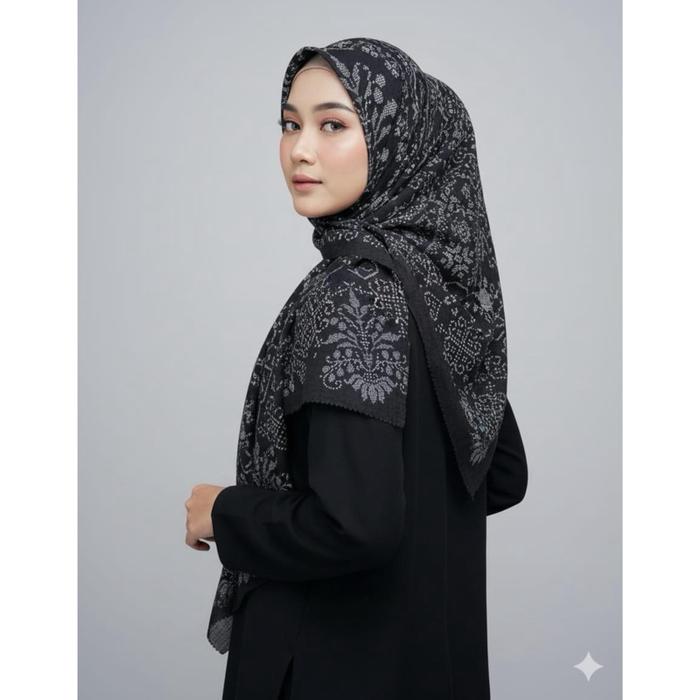 Hijab Segi Empat Voal Motif Premium Lasercut Voal Polycotton Lembut [ETALASE 1] by WAFFA HIJAB