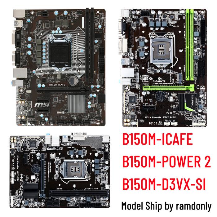 LGA 1151 Gigabyte B150M-D3VX-SI Motherboard 1151 i3 i5 i7 CPU DDR4