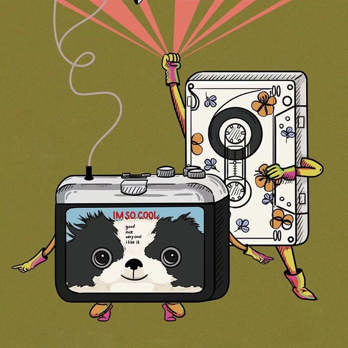Retro Stereo Cassette Player Joint Walkman Cassette Tape Music Audio