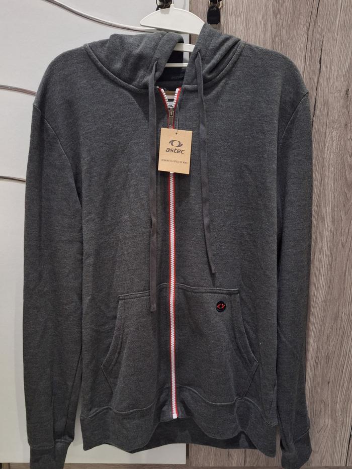 Astec size M - Jaket Jeon Hoodie Men Original Grey