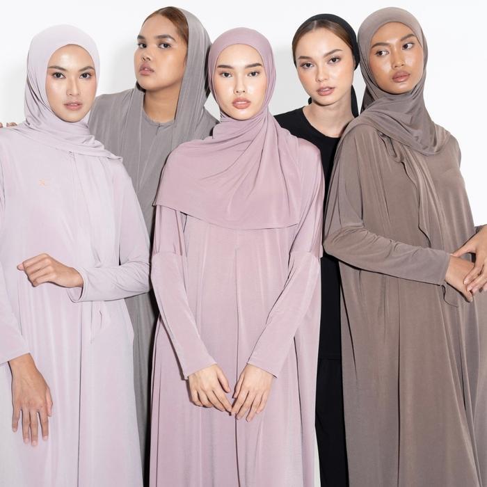 Hameeda - Sahar Batwing Dress | Loose Jersey Dress Busui Gamis Basic Gold Lembut