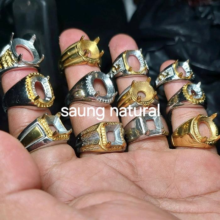 Ring Emban Ikatan Cincin Titanium Super Anti Luntur & Karat Model Cakar
